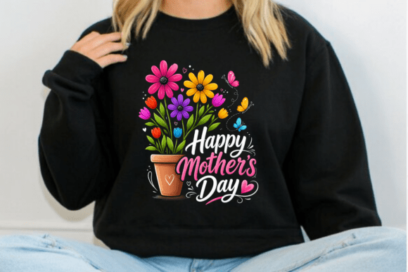 Download Happy Mothers Day Flower Pot Shirt PNG - Premium Resources