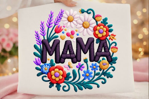 Download Floral Mama Yarn Embroidery Mother's Day - Mother's day Collection