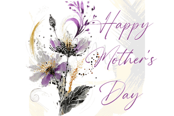 Download Happy Mother's Day Purple Flowers Png - Happy mother's day Collection