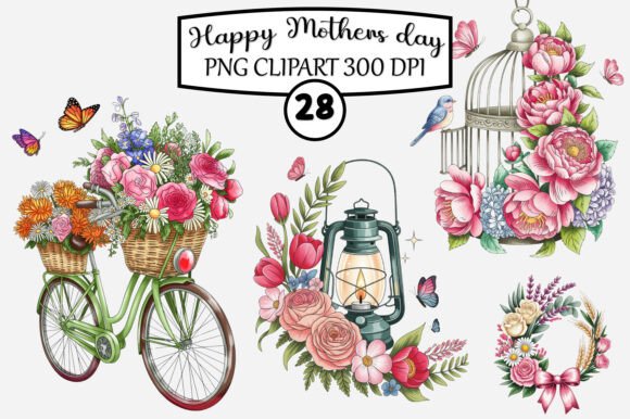 Download Happy Mother's Day Clipart Bundle - Happy mother's day Collection