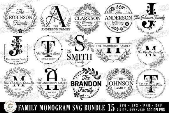 Download Family Monogram SVG Bundle - Family Collection