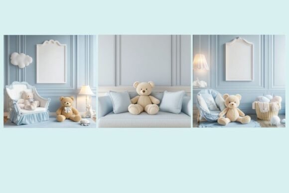 Download Pastel Teddy Bear Nursery Decor JPG - Premium Resources