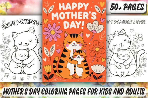 Download Mother's Day Coloring Pages for Kids KDP - Mother's day Collection