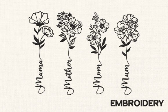 Download Mother's Day Floral Embroidery Designs - Mother's day Collection