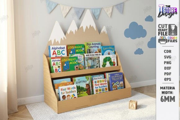 Download Kids Bookshelf Laser Cut | Nursery Decor - Nursery decor Collection